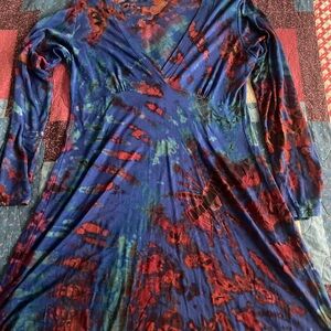 Kathmandu Imports quarter sleeve tie dye dress
